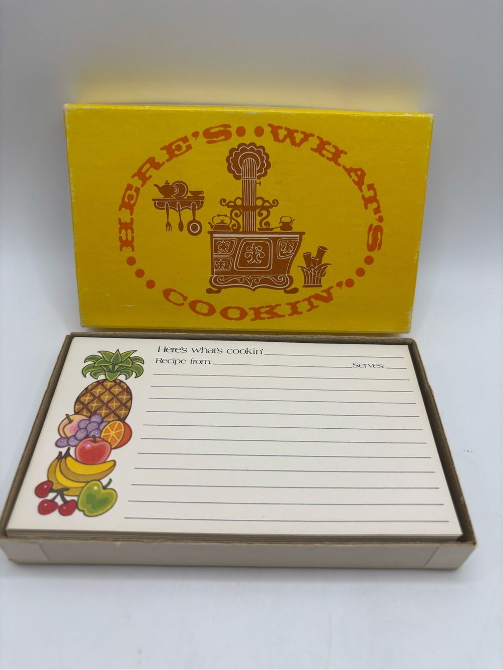 Vintage Current Recipe Cards Original Box Here's What's Cookin' 3x5 Set 49